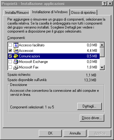 Proprietà: Installazione applicazioni