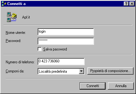 Connetti a ...