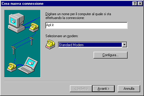 Crea nuova connessione
