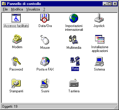 Pannello di controllo