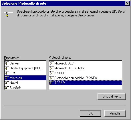 Selezione protocolli